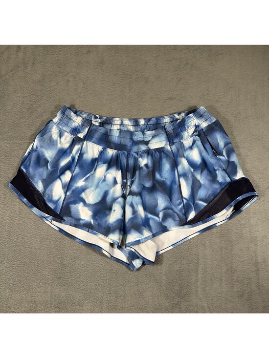 lululemon athletica Pants - Lululemon Shorts Women 12 Blue Hotty Hot II Low-Rise Lined Swift Running W7AJTR